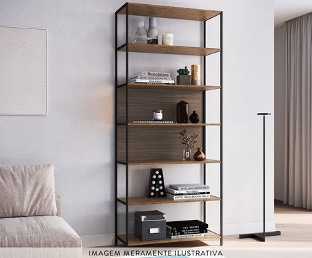 Jogo de Estantes para Closet 4 gavetas e Mesa Lateral Vermont e Preto | Westwing