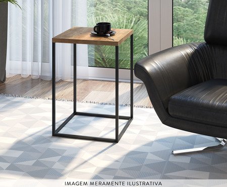 Jogo de Estantes para Closet 4 gavetas e Mesa Lateral Vermont e Preto | Westwing