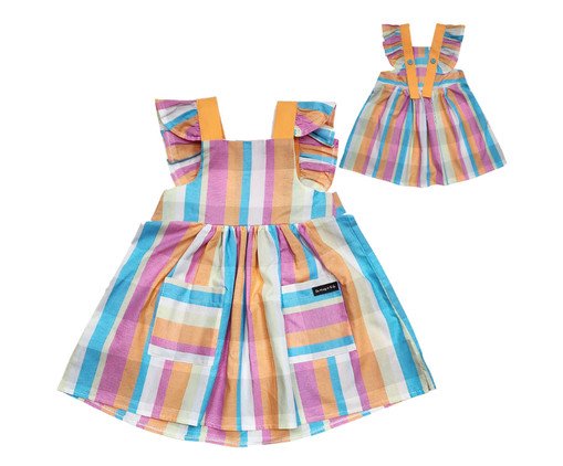 Vestido Alças Franzidas - 3 A 4 Anos, multicolor | WestwingNow