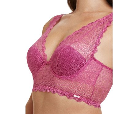 Sutiã Geometrica Balconette Fucsia | Westwing