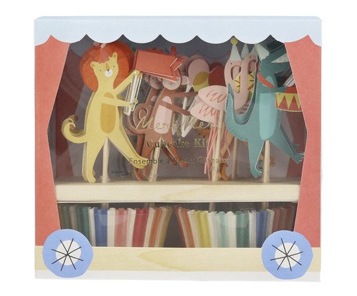Jogo de Cupcake Desfile de Animais Colorido, multicolor | WestwingNow