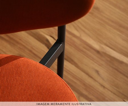 Cadeira Round em Veludo Terracota | Westwing
