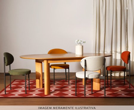 Cadeira Round em Veludo Terracota | Westwing