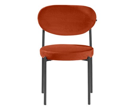 Cadeira Round em Veludo Terracota | Westwing