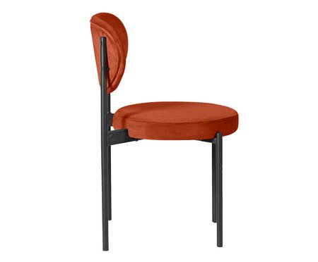 Cadeira Round em Veludo Terracota | Westwing