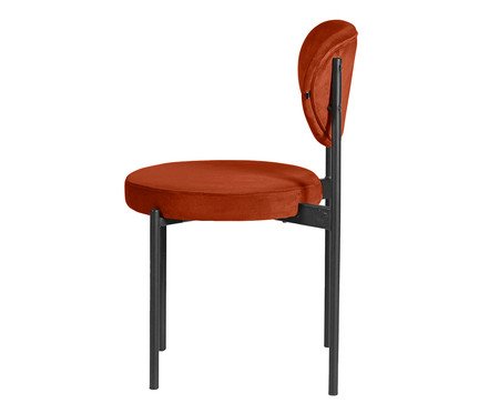 Cadeira Round em Veludo Terracota | Westwing
