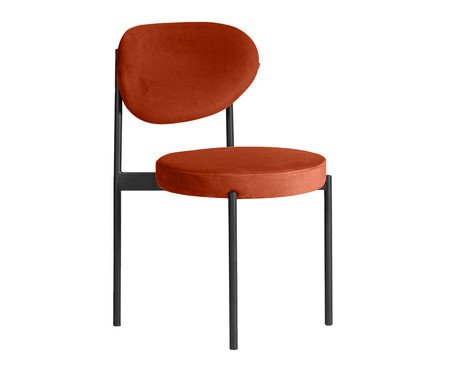 Cadeira Round em Veludo Terracota | Westwing