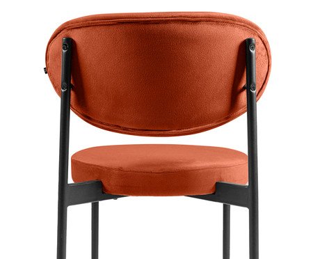 Cadeira Round em Veludo Terracota | Westwing