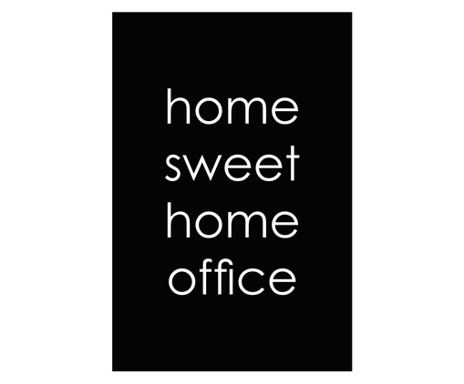 Placa de Madeira Home Sweet Home Office, Multicolorido | WestwingNow