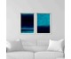 Jogo de Quadros com Vidro Abstratos Azul, Multicolorido | WestwingNow