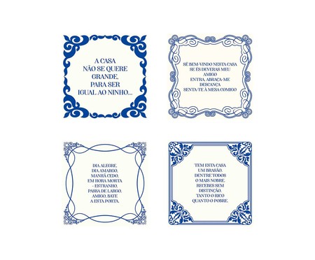 Jogo de Placas de Madeira Decorativa Azulejos | WestwingNow