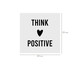 Placa de Madeira Think Positive, Multicolorido | WestwingNow