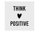 Placa de Madeira Think Positive, Multicolorido | WestwingNow