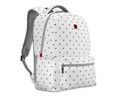 Mochila Coração Wenger Colleague White Heart Print Branca | Westwing