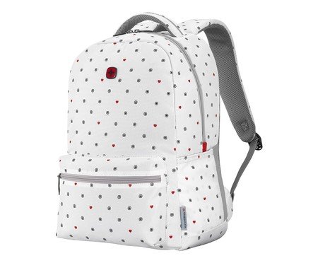 Mochila Coração Wenger Colleague White Heart Print Branca | Westwing