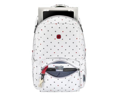 Mochila Coração Wenger Colleague White Heart Print Branca | Westwing