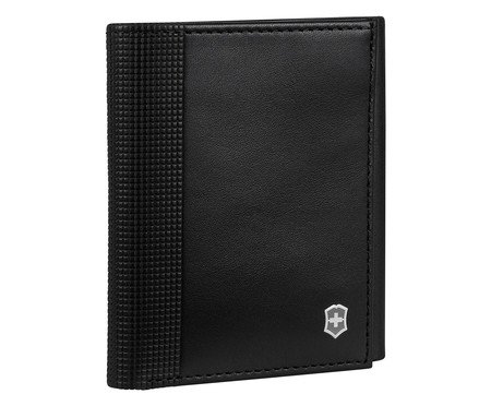 Carteira em Couro Victorinox Altius Alox Tri Fold Preta | Westwing