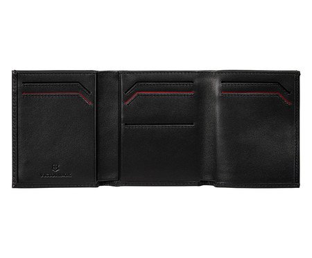 Carteira em Couro Victorinox Altius Alox Tri Fold Preta | Westwing