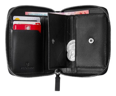 Carteira em Couro Victorinox Altius Alox Zip Around Preta | Westwing