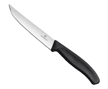 Faca de Mesa para Churrasco com Lâmina Lisa Swiss Classic Preta | Westwing