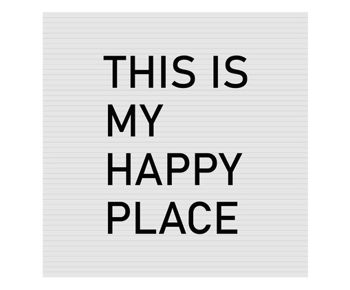 Placa de Madeira This is my Happy Place, Multicolorido | WestwingNow