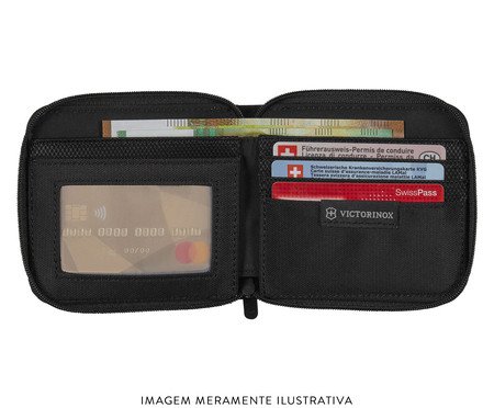 Carteira Victorinox Zip Around Preta | Westwing