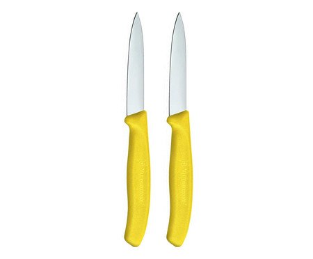 Jogo de Facas em Inox Swiss Amarelo | Westwing