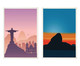 Jogo de Quadros com Vidro Rio de Janeiro, Multicolorido | WestwingNow