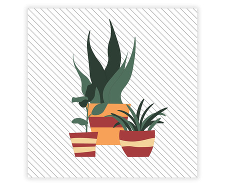 Placa de Madeira Vasos de Plantas | WestwingNow