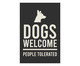 Placa de Madeira Dogs Welcome, Multicolorido | WestwingNow