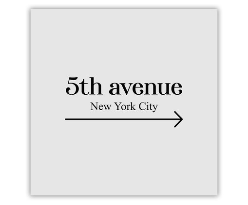 Placa de Madeira 5th Avenue, Multicolorido | WestwingNow