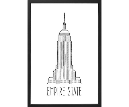 Quadro com Vidro Empire State - 30X35