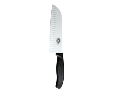 Faca com Sulcos em Inox Swiss Classic Santoku | Westwing