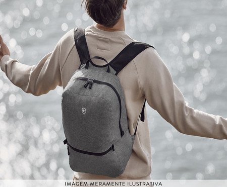 Mochila Packable Cinza e Preto | Westwing