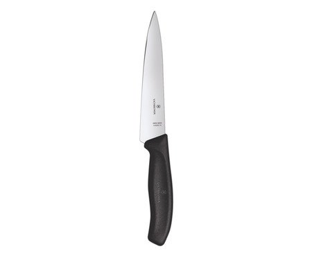Faca para Fatiar em Inox Swiss Classic Preta | Westwing