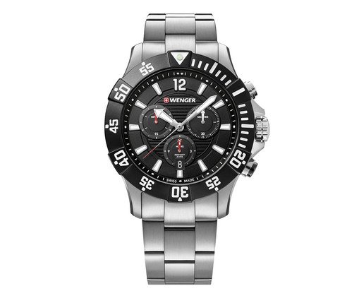 Relógio em Inox Wenger Seaforce Chrono I Preto, Colorido | WestwingNow