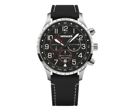 Relógio Wenger Attitude Chrono Retrô Preto | Westwing