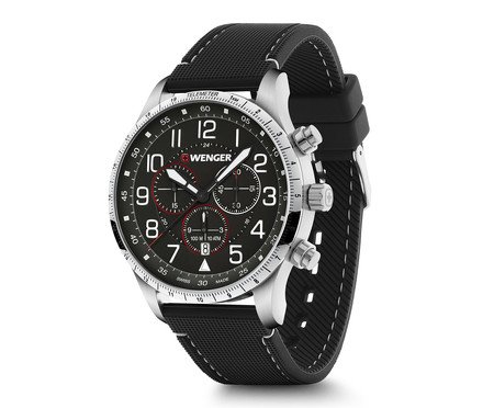 Relógio Wenger Attitude Chrono Retrô Preto | Westwing