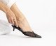 Scarpin Salto Fino Tela Preto, black | WestwingNow