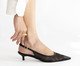 Scarpin Salto Fino Tela Preto, black | WestwingNow
