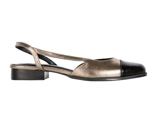 Sapatilha Boneca Couro Bicolor Onix E Preto, black | WestwingNow