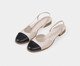 Sapatilha Boneca Couro Bicolor Off-White, black | WestwingNow