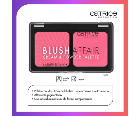 Paleta de Blush creme e pó Catrice Blush Affair 020 Pleasing Pink | Westwing