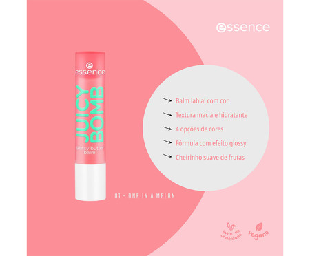 Balm labial JUICY BOMB glossy butter essence 01 One In A Melon | Westwing