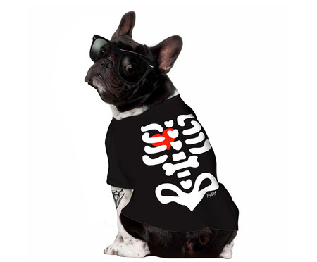 Camiseta para Cachorro Skeleton - Preta | WestwingNow