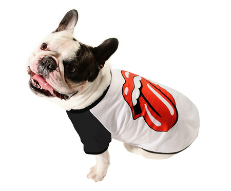 Camiseta para Cachorro Tongue - Branca