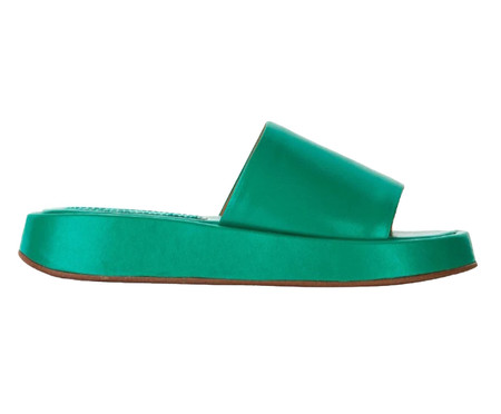 Flatform em Couro Tulipa Verde