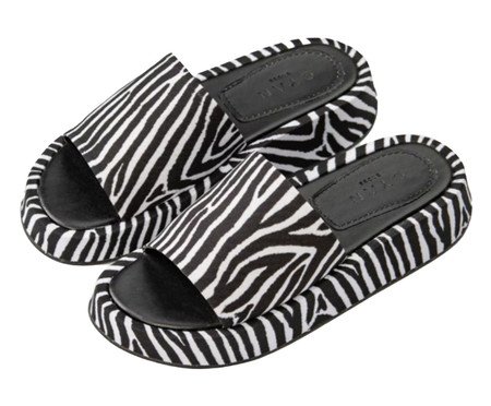 Flatform em Couro Tulipa Zebra