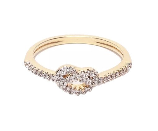 Anel Nó Banhado à Ouro 18k Zircônias, multicolor | WestwingNow