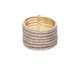 Anel 7 Alianças Da Felicidade Banhado à Ouro 18k, multicolor | WestwingNow